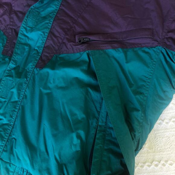 VTG 90s Obermeyer Zephyr Colorblock Ski Jacket Purple Teal Men’s L Outdoor Retro - Picture 4 of 12